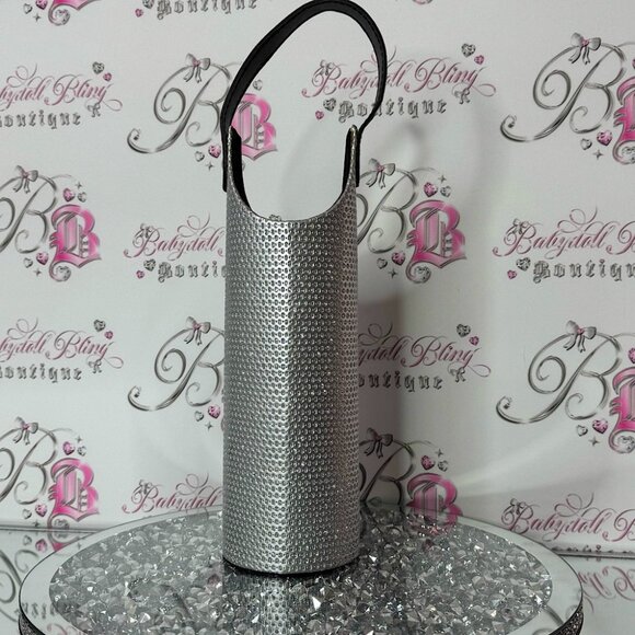 Other - Wine Tote bag holdable silver sparkly Carrier picnic